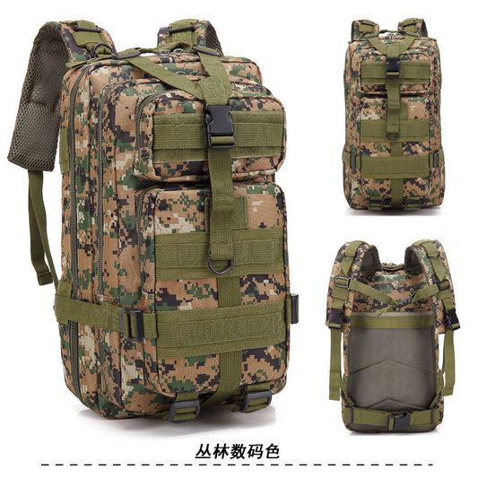 3P Off-road Large-capacity Hiking Backpack Men's Multi-functional Army Camouflage Double Shoulder Sports Outdoor Mountaineering Tactical Backpack