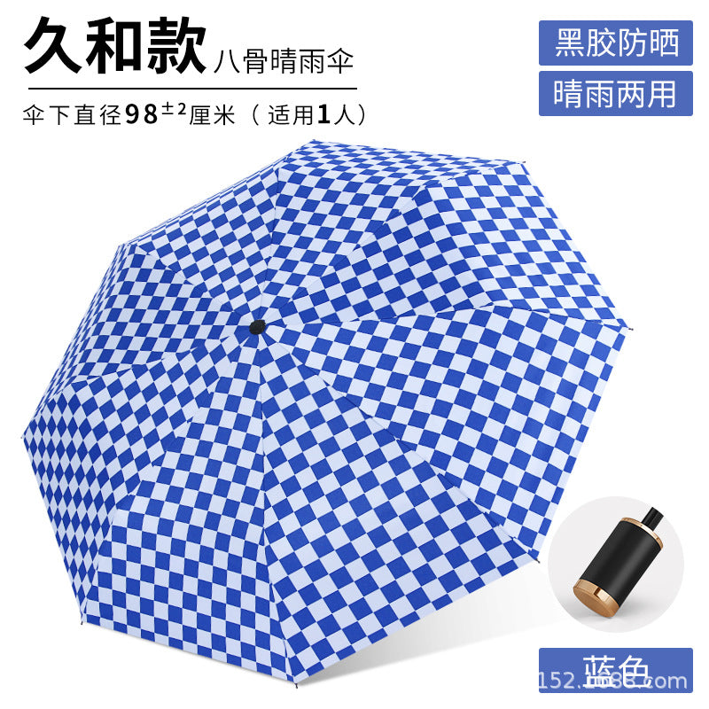 [Special Offer] Manual Vinyl Sunscreen Eye Umbrella UV Protection Women's Three-fold Gift Umbrella Clearance Wholesale