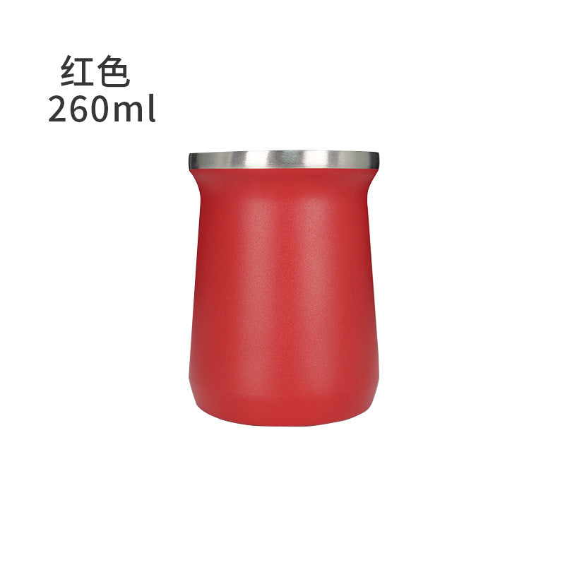Simple Argentine Mate Tea Cup Thermos Cup 304 Stainless Steel Cross-border 260ml Mate Tea Cup Mate Cup