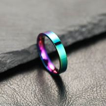 Hot-selling ring women's non-fading niche design 4mm bright surface, plain ring stainless steel jewelry couple ring