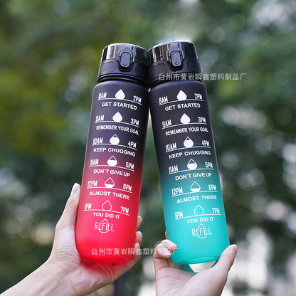 Gradual Change Large Capacity Direct Drinking Cup Summer Sports Kettle 32oz Bullet Cover Water Cup Amazon Cross-border Portable Space Cup