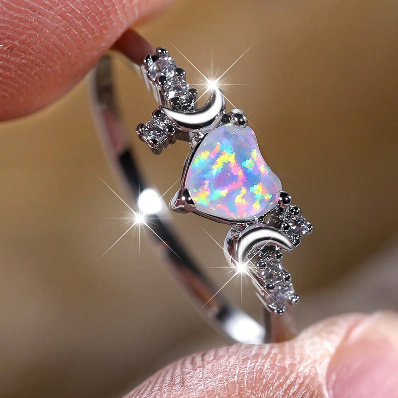 Ring Popular Hot Selling European and American Rings Female Opal Ring Wholesale