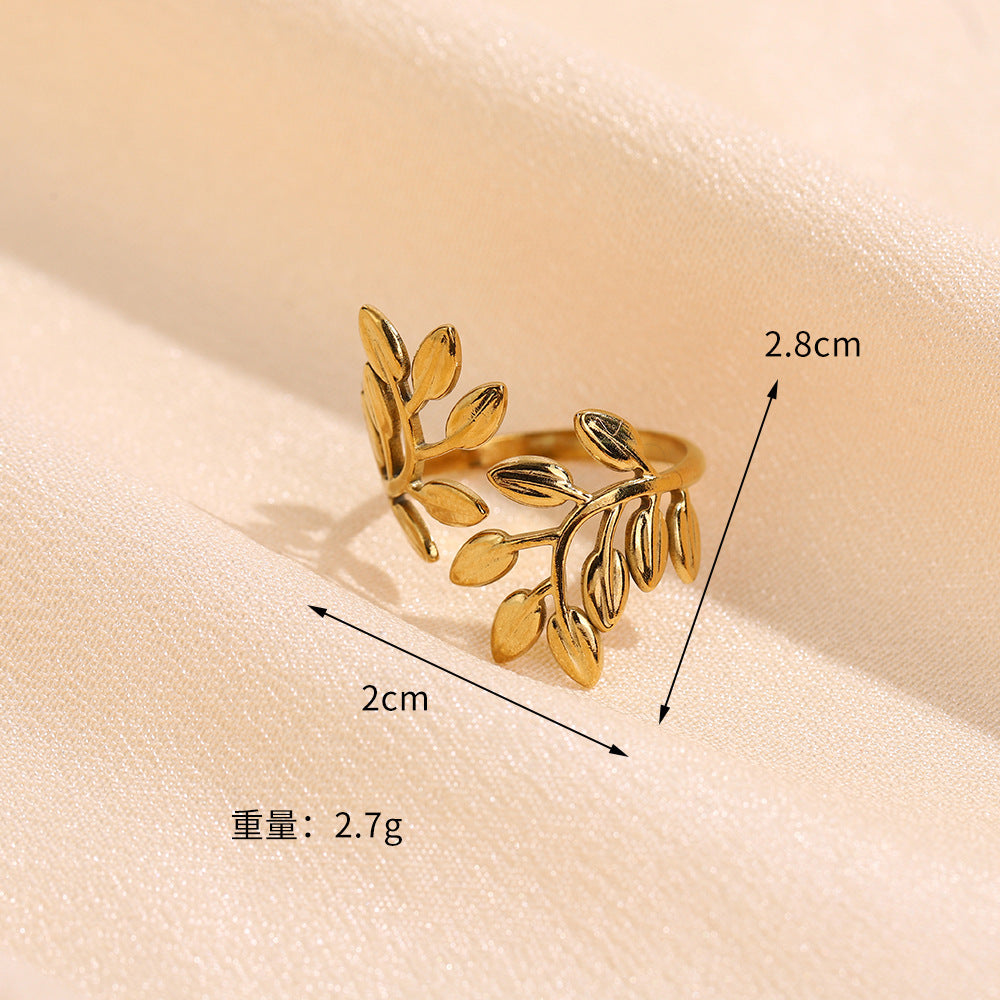 Hot Selling High-grade Stainless Steel Ring Opening Retro Geometric Line Ring Hydraulic Titanium Steel Jewelry Spot