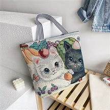 Foreign Trade Ethnic Style Retro Portable Canvas Bag Large Embroidery Shopping Fashion Shoulder Women's Bag New Matai Tote Bag