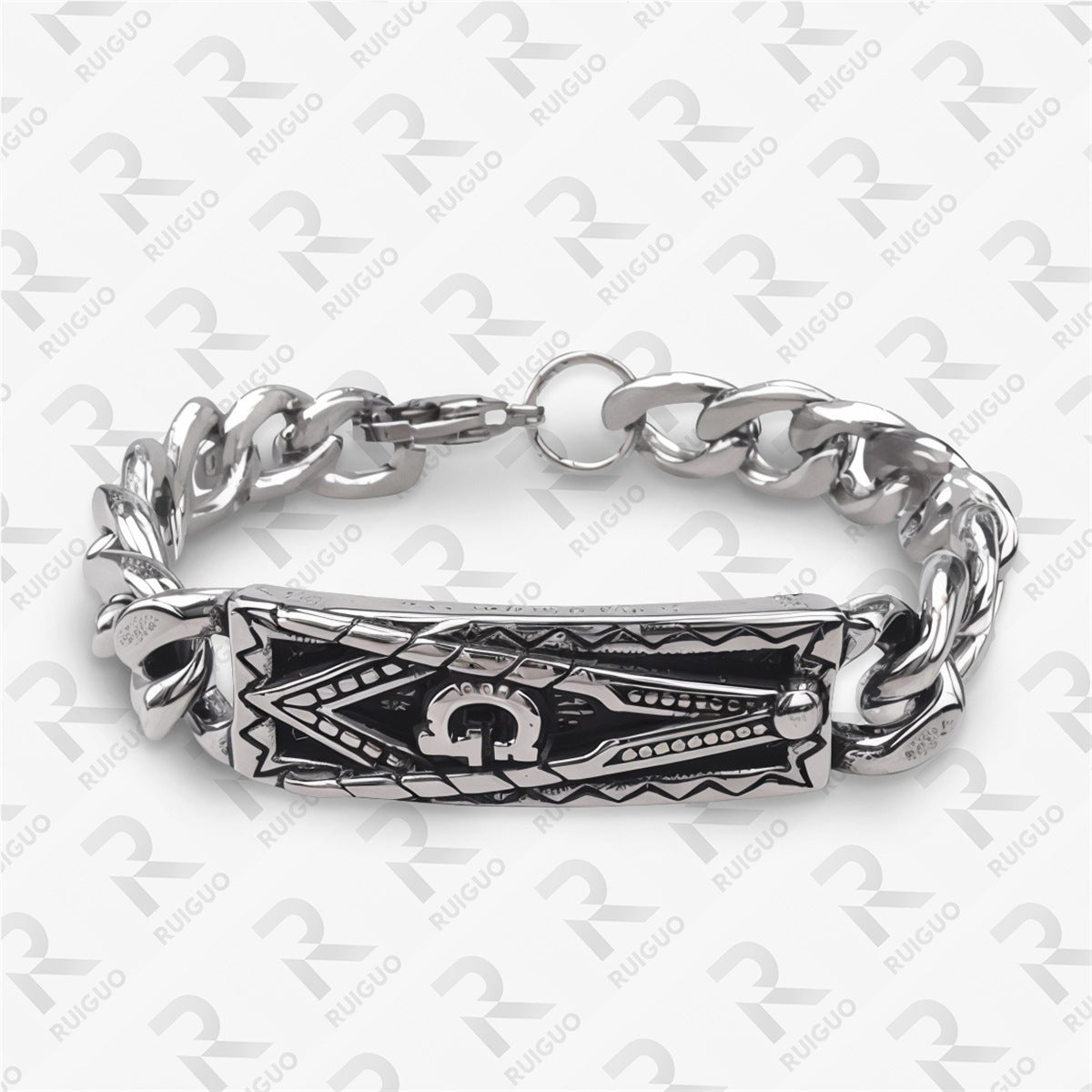 Amazon Vintage Celtic Knot Skull Stainless Steel Cuban Bracelet Cross Punk Men's Jewelry, Popular
