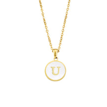 Foreign Trade Hot-selling Ins Wind Simple Alloy, English Letter Necklace Pendant Round Item Pendant 26 Letter Necklace