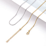 Europe and The United States Popular Stainless Steel Round Snake Chain Snake Bone Chain Spring Titanium Steel Necklace Simple Personality Clavicle Chain New Wholesale