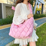 Foreign Trade Wholesale New Pleated Cloud Men and Women with The Same Oblique Span Shoulder Bag Large Capacity Tote Women's Bag
