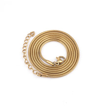 Europe and The United States Popular Stainless Steel Round Snake Chain Snake Bone Chain Spring Titanium Steel Necklace Simple Personality Clavicle Chain New Wholesale