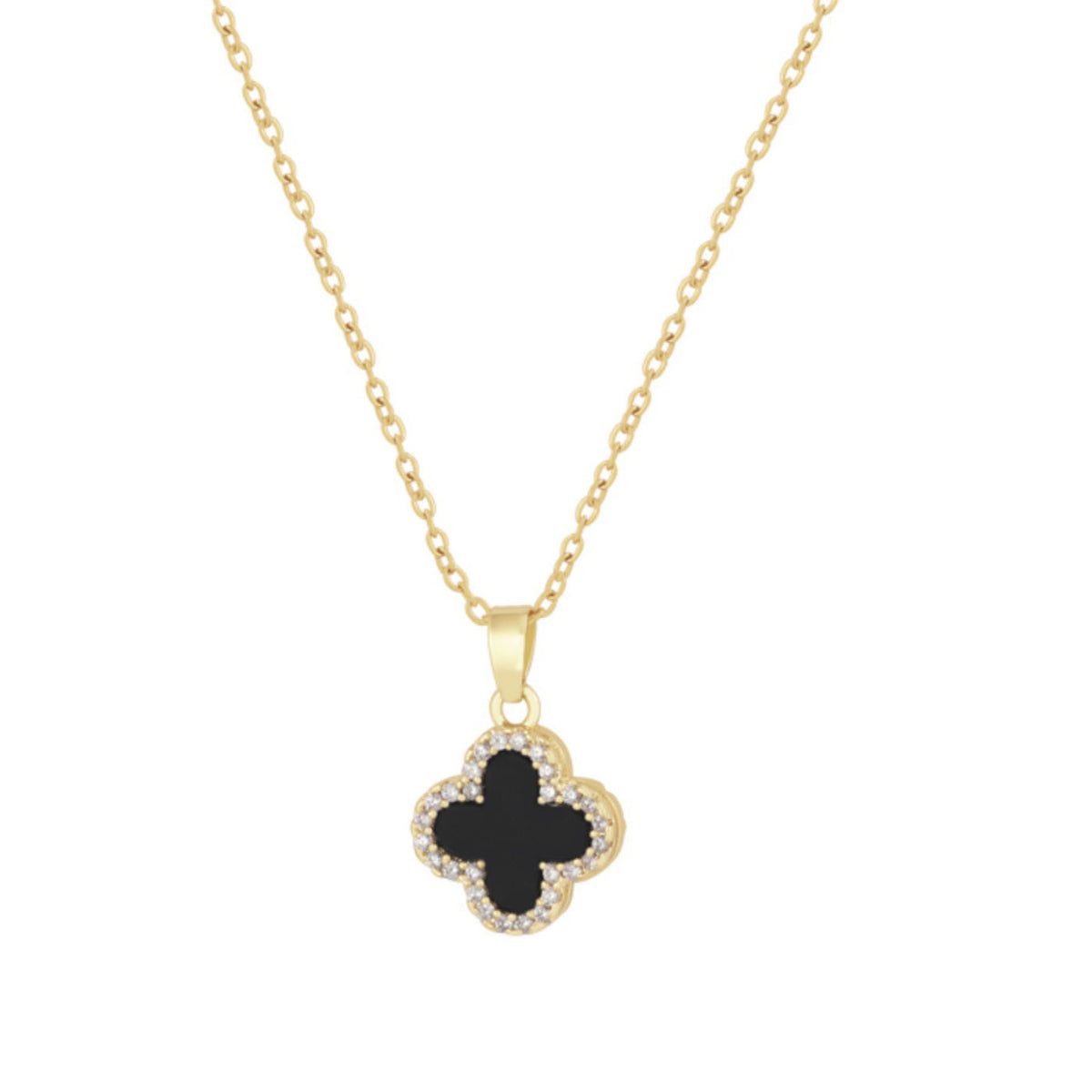 Four-leaf Clover Sweater Chain Women's Autumn and Winter Fashion Small Fragrance Temperament Necklace Light Luxury Niche Ins Tide Internet Celebrity Collarbone Chain