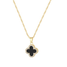Four-leaf Clover Sweater Chain Women's Autumn and Winter Fashion Small Fragrance Temperament Necklace Light Luxury Niche Ins Tide Internet Celebrity Collarbone Chain