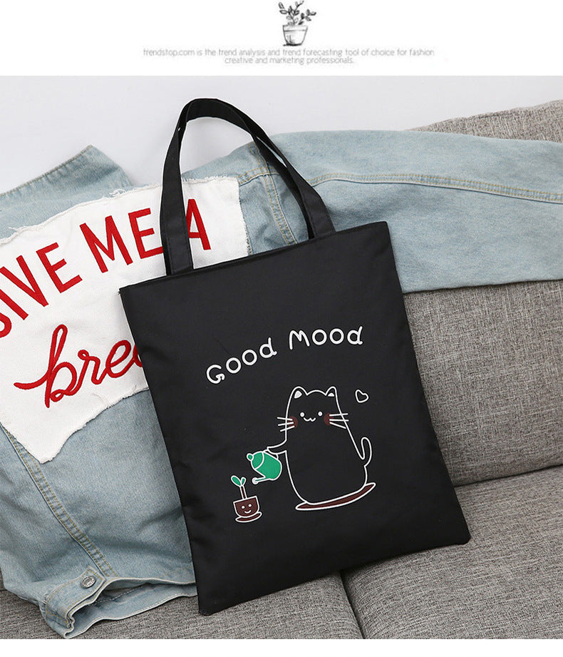 Canvas Bag Female Student Korean Version Large Capacity Simple Shoulder Bag Handbag To Picture Wholesale
