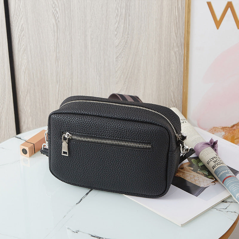 Foreign Trade Hot-selling Women's Bags 2025 Spring and Summer New Small Square Bag Wide Shoulder Strap Single Shoulder Oblique Span Bag Wholesale Delivery