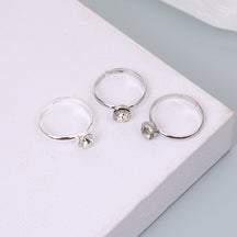 Hot-selling Jewelry Diamond Ring Foreign Trade Simple and Fashionable Living Square Claw Diamond Ring Exquisite Gift Ring