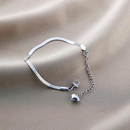 Warm Jian Does Not Fade Cross-border Hot-selling Titanium Steel Bracelet Women's Five-leaf Clover with Diamonds Ins Wind Personality 18K Vacuum Plating
