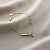 Warm Jian Does Not Fade Cross-border Hot-selling Titanium Steel Bracelet Women's Five-leaf Clover with Diamonds Ins Wind Personality 18K Vacuum Plating