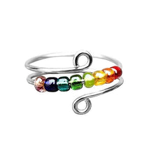 Amazon Explosion, Decompression and Anti-anxiety, Titanium Steel Bead Rotating Ring, Open Bead Ring