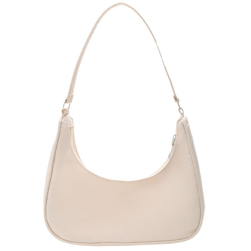Nylon Messenger Bag Women's New Trendy Dumpling Bag Lightweight Small Satchel Underarm Bag Solid Color Shoulder Women's Bag