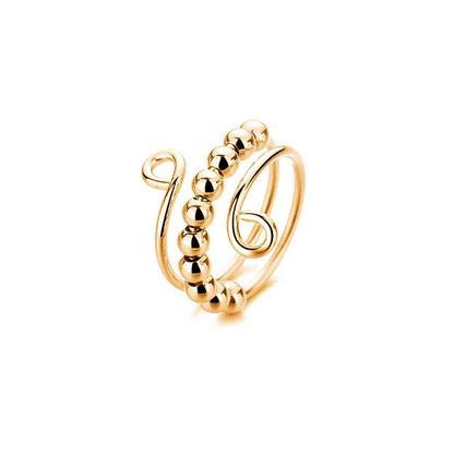 Amazon Explosion, Decompression and Anti-anxiety, Titanium Steel Bead Rotating Ring, Open Bead Ring