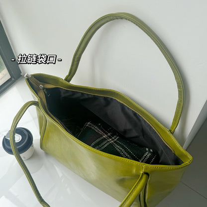 Foreign Trade Cross-border Bag Women's New Hand-held Shoulder Large-capacity Versatile Leisure Underarm Bag Commuter Campus Tote Bag