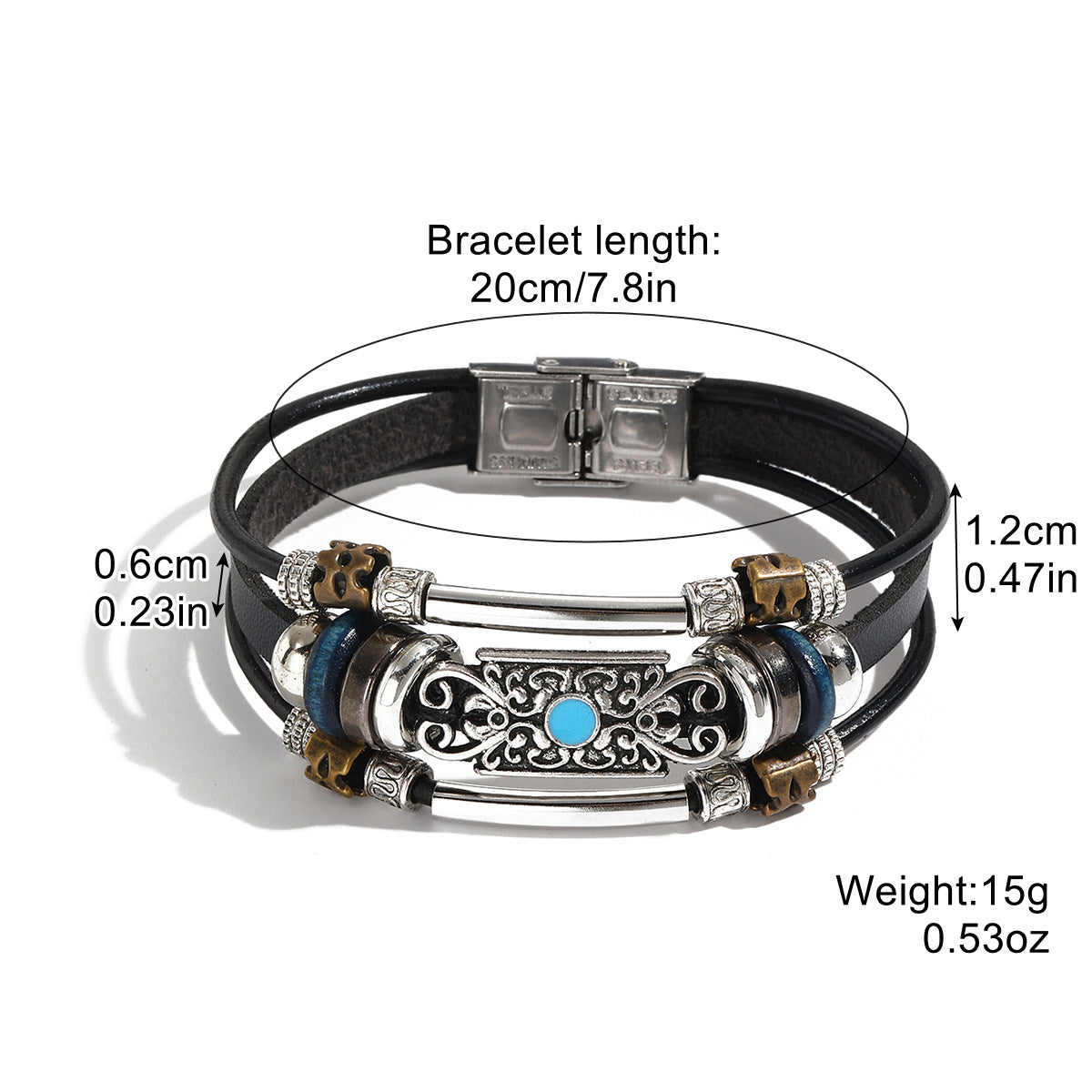 Special Foreign Trade Europe and The United States Popular Beaded Bracelet Women's Set Bohemian Ethnic Style Turquoise Bracelet
