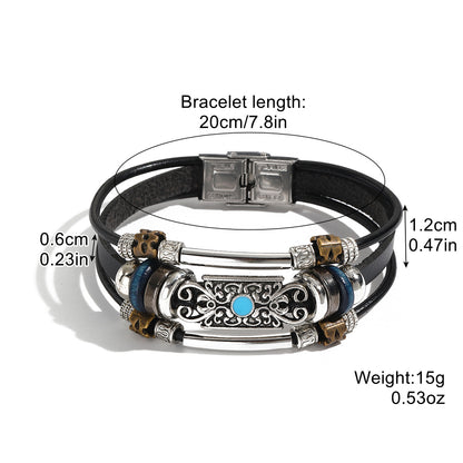 Special Foreign Trade Europe and The United States Popular Beaded Bracelet Women's Set Bohemian Ethnic Style Turquoise Bracelet