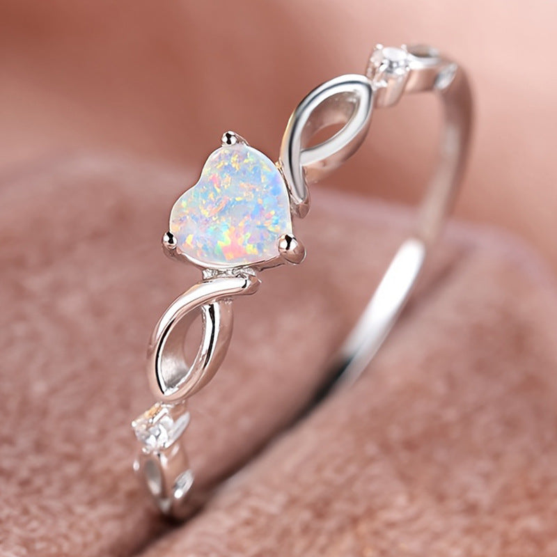 Ring Popular Hot Selling European and American Rings Female Opal Ring Wholesale