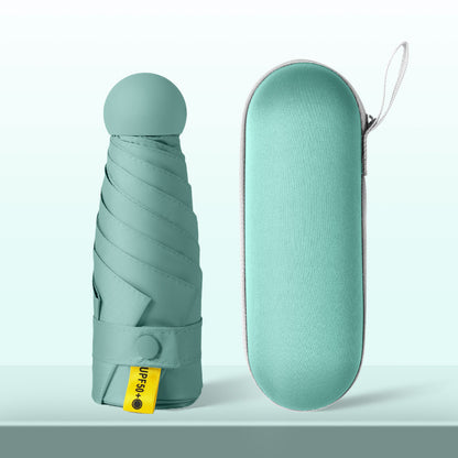 Advertising Umbrella Logo Folding Sun Umbrella Sunscreen Rain and Shine 50% Off Capsule Umbrella Promotional Gifts Umbrella Wholesale