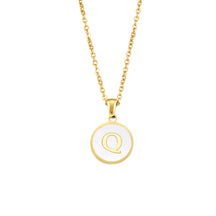 Foreign Trade Hot-selling Ins Wind Simple Alloy, English Letter Necklace Pendant Round Item Pendant 26 Letter Necklace