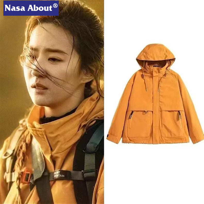 Liu Yifei ,Huang Yimei, The Same Style Spring and Autumn Winter Mountaineering Jacket, Light Three-in-one Windproof Outdoor Jacket for Women