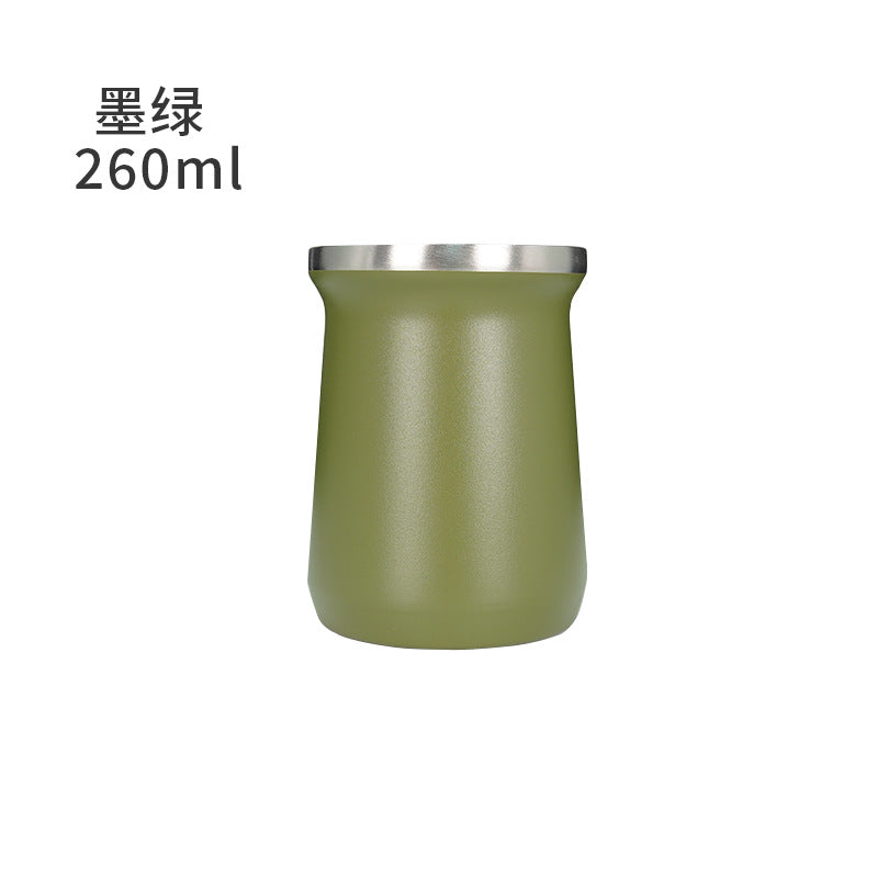 Simple Argentine Mate Tea Cup Thermos Cup 304 Stainless Steel Cross-border 260ml Mate Tea Cup Mate Cup