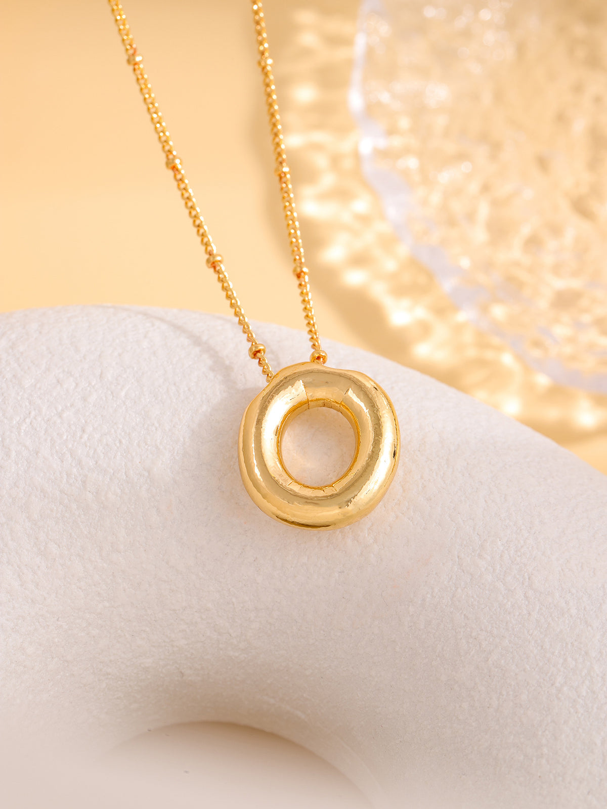 Hot-selling Balloon Glossy Letter Necklace Chubby Pendant European and American Fashion Simple Collarbone Chain