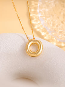 Hot-selling Balloon Glossy Letter Necklace Chubby Pendant European and American Fashion Simple Collarbone Chain