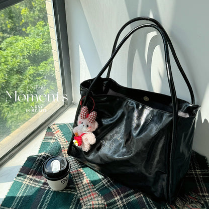 Foreign Trade Cross-border Bag Women's New Hand-held Shoulder Large-capacity Versatile Leisure Underarm Bag Commuter Campus Tote Bag