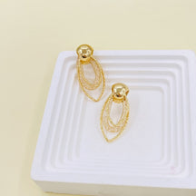 XP17 Exquisite Super Flash Mesh Yarn Zircon Earrings Women's Ins Trendy Light Luxury Niche High-end Design Pendant Stud Earrings