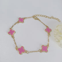 Europe and The United States Popular Fashion Simple Lucky Four-leaf Clover Bracelet, Personalized Light Luxury Versatile Fritillary Jewelry
