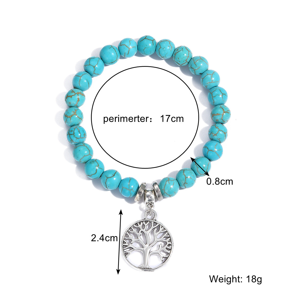 Special Foreign Trade Europe and The United States Popular Beaded Bracelet Women's Set Bohemian Ethnic Style Turquoise Bracelet