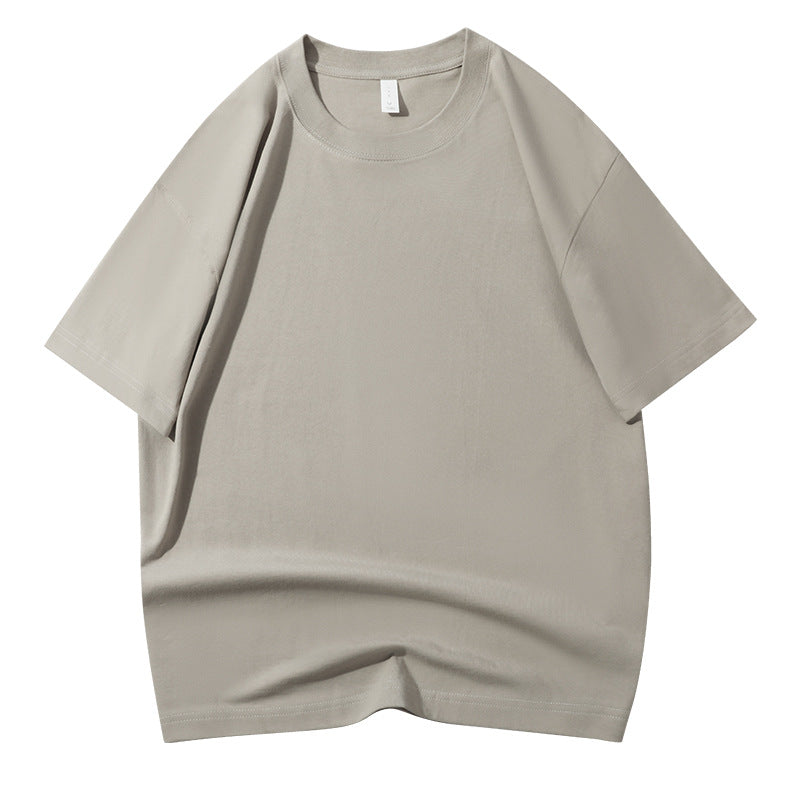 210G Pure Cotton T-shirt Round Neck Solid Color Men's and Women's Same Bottoming Shirt Half-sleeved Spot Short-sleeved T-shirt Casual Summer