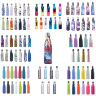 Source Factory Cross-border Exclusive Supply of Amazon 304 Stainless Steel Sports Kettle Gift Cup Coke Bottle Thermos Cup