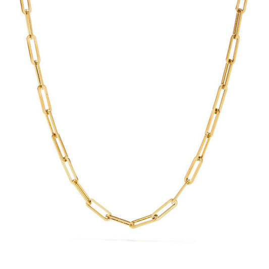 Hot-selling Paperclip Thick Chain Necklace Unisex, Hip-hop Punk Simple Neck Chain Collarbone Chain Wholesale