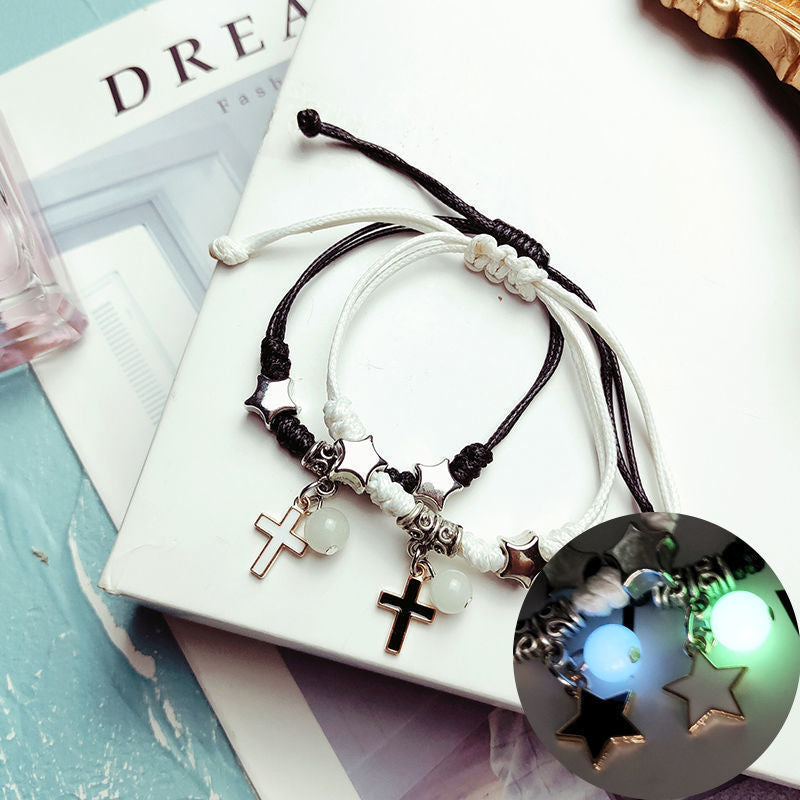 European and American Cross-border Popular Luminous Bracelet Female Student Two Girlfriends Friendship Korean Version Fashion Luminous Bracelet Couple
