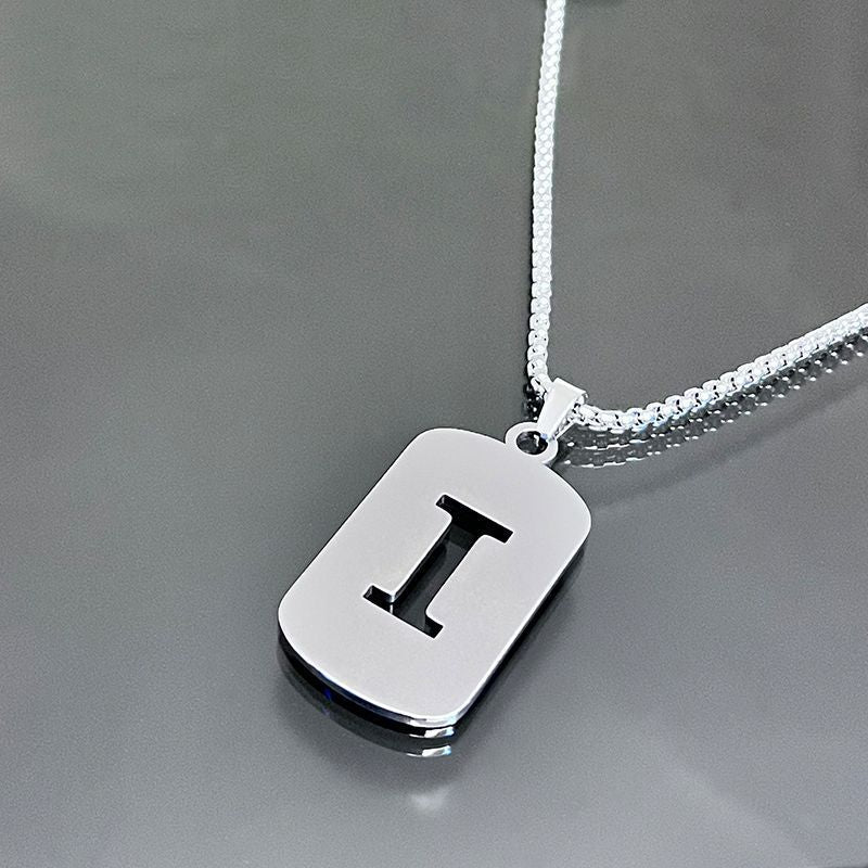 Hot-selling High-end Hollow Letter Titanium Steel Necklace Men's and Women's Clothing Stainless Steel Accessories Niche Jewelry Wholesale