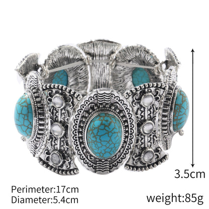 Special Foreign Trade Europe and The United States Popular Beaded Bracelet Women's Set Bohemian Ethnic Style Turquoise Bracelet