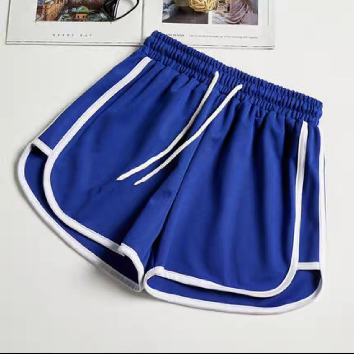 New Sports Shorts Women's European, American and Foreign Trade Home Leisure Solid Color Beach Pants Large Size Running Yoga Shorts