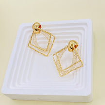 XP17 Exquisite Super Flash Mesh Yarn Zircon Earrings Women's Ins Trendy Light Luxury Niche High-end Design Pendant Stud Earrings