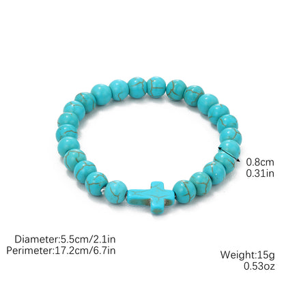Special Foreign Trade Europe and The United States Popular Beaded Bracelet Women's Set Bohemian Ethnic Style Turquoise Bracelet