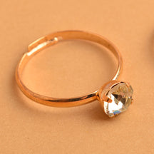 Hot-selling Jewelry Diamond Ring Foreign Trade Simple and Fashionable Living Square Claw Diamond Ring Exquisite Gift Ring