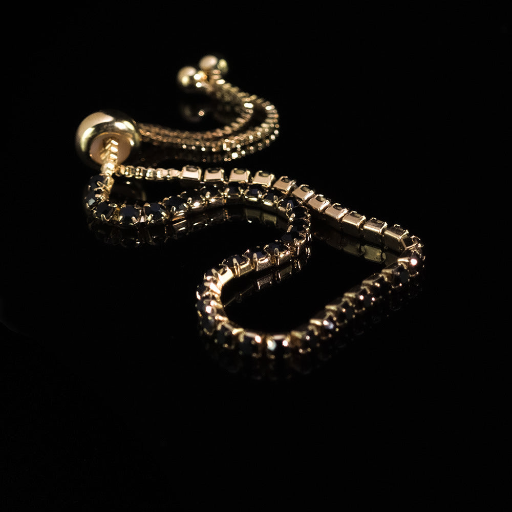Cross-border Explosive Zircon Tennis Bracelet Adjustable Full Diamond Bracelet Light Luxury High-end Women's Bracelet Jewelry Women