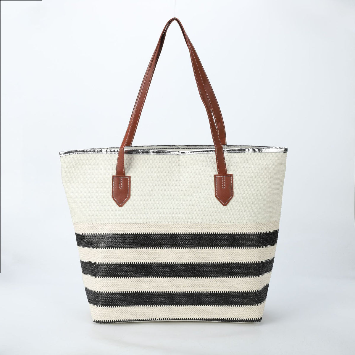 New Cross-border Beach Bag Striped, Foreign Trade Leisure Bag Amazon Armpit Bag Women's Shoulder Bag Women's Canvas Bag