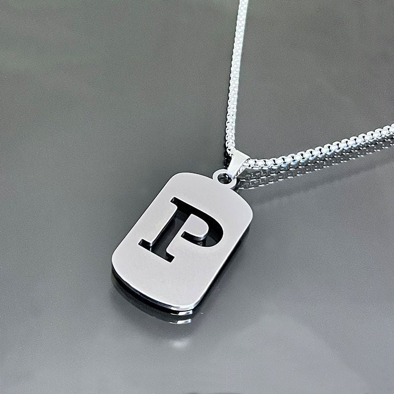 Hot-selling High-end Hollow Letter Titanium Steel Necklace Men's and Women's Clothing Stainless Steel Accessories Niche Jewelry Wholesale